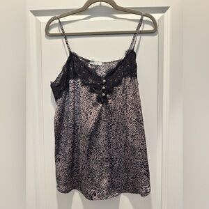 Maurices Pink and Black Lace Cami